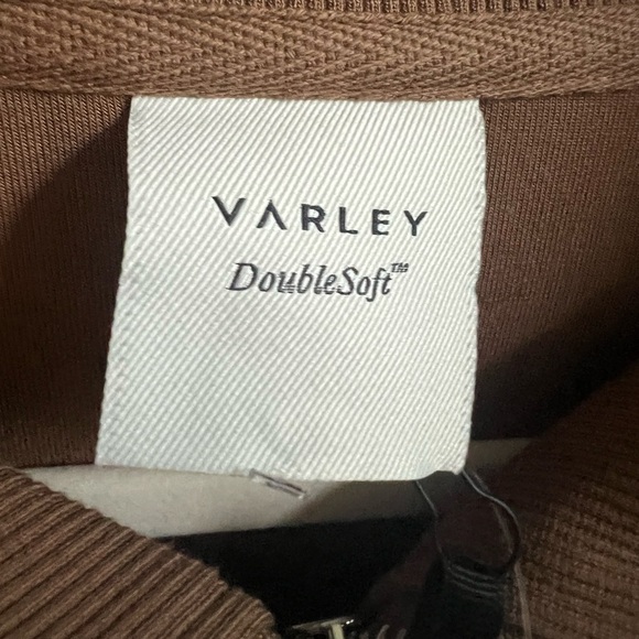 NWT new medium Anthropologie Varley Catherine half zip sweatshirt cedar brown - Picture 10 of 17